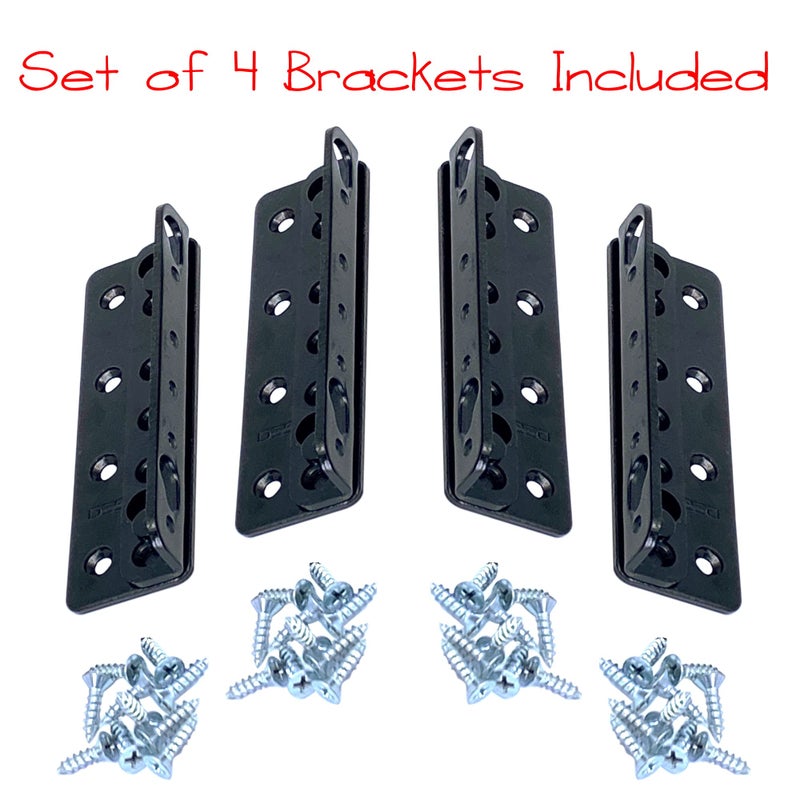 Desunia Set of 4 - No Mortise Bed Frame Brackets - Connects Headboard & Footboard to Side Rails - Screws & Instructions Included - Image 2
